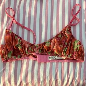 Free people intimately Floral Pink Bra